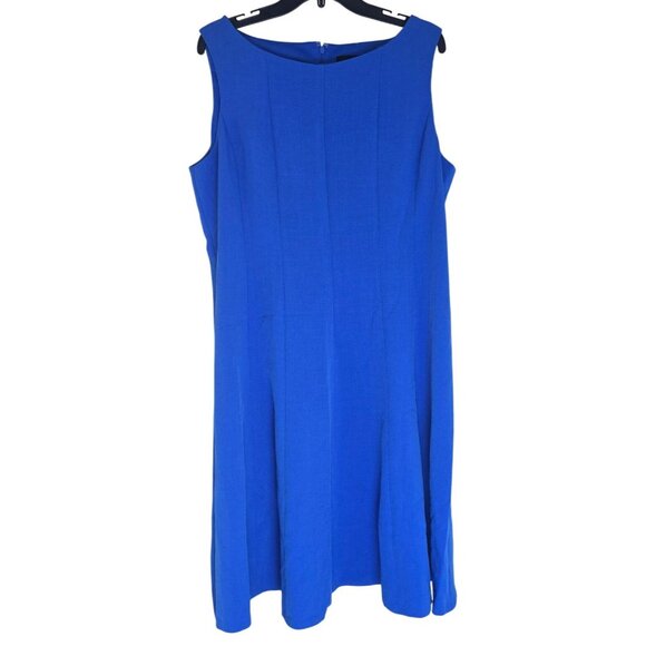 Black Label By Evan-Picone Womens Sleeveless Blue Dress Size 16 - Picture 3 of 8
